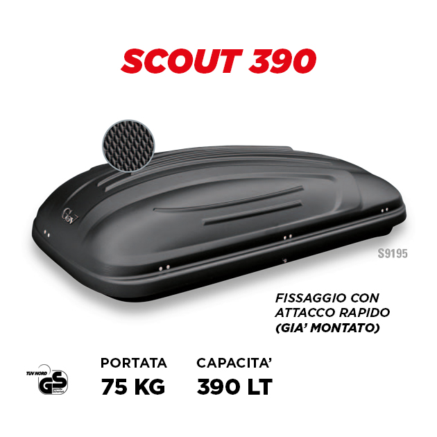 Nero GEV E9018 Easy 420 Baule da Tetto