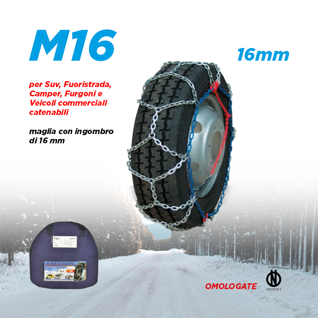 Catena Da Neve KNS50, 175/65R14, 185/55R14, 155/70R15, 155/70R15,  185/50R15, 195/45R15 : : Auto e Moto