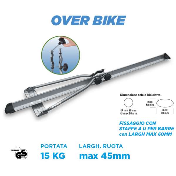 PORTABICI DA TETTO OVERBIKE GEV4724