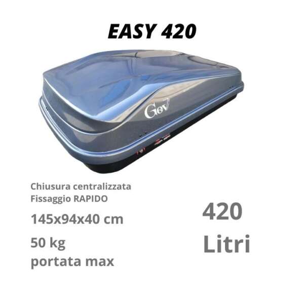 Box da tetto EASY 420 grigio
